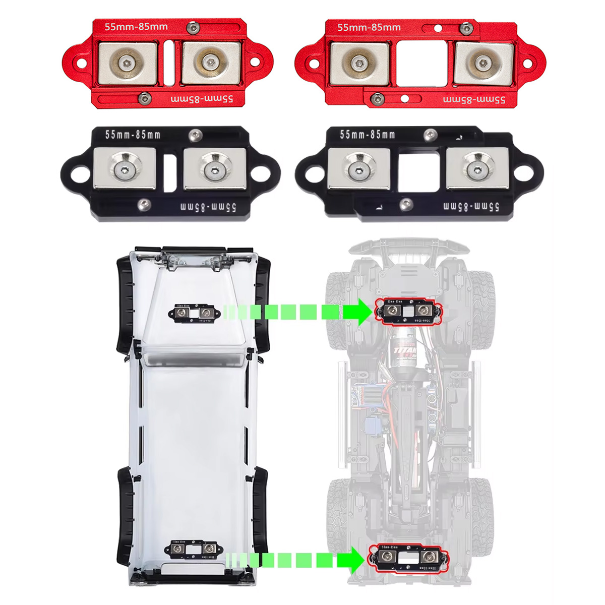 Body Shell Rc - 4PCS 55-85mm Adjustable Magnet Body Posts