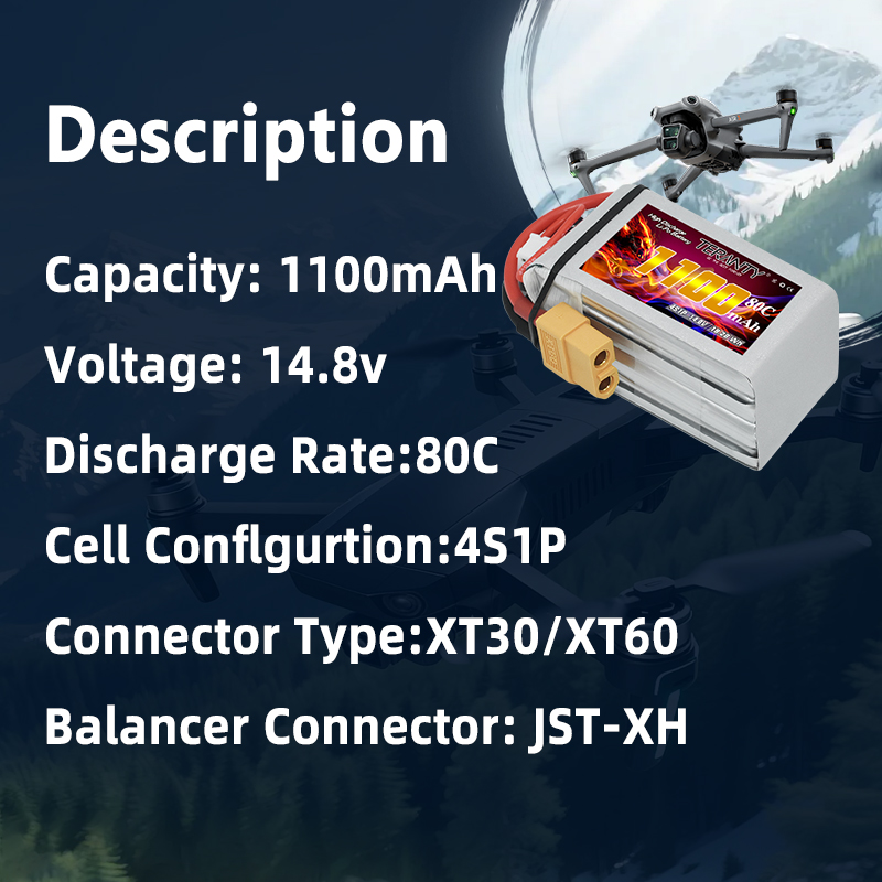 TERANTY 4S 1100mAh 80C/160C Li - Lipo Battery 4S 评论和价格