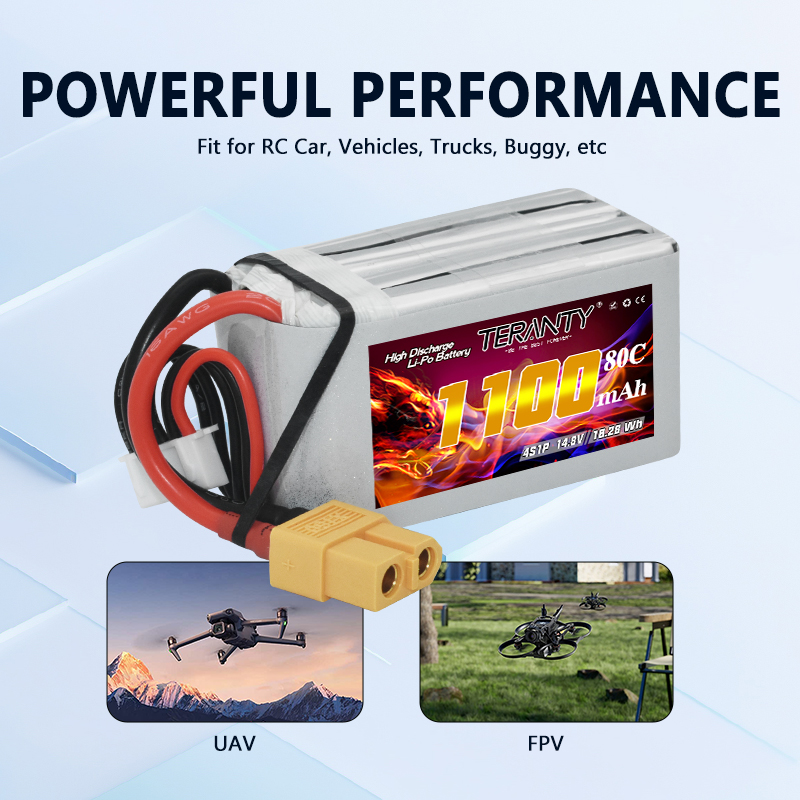 TERANTY 4S 1100mAh 80C/160C Li - Lipo Battery 4S 评论和价格