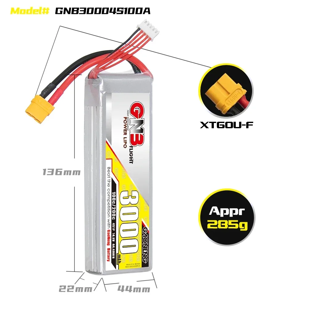 GAONENG GNB 3000mAh 4S 100C 20 - Lipo Battery 4S 评论和价格