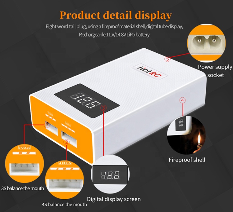 HOTRC A400 Digital 3S 4S 3000m - Lipo Battery 4S 评论和价格