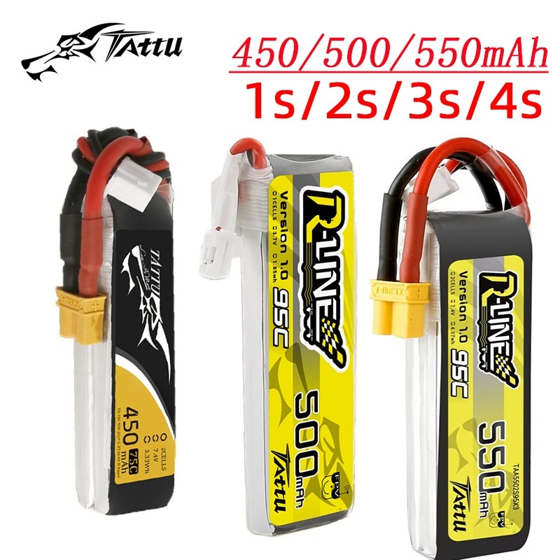 3Pcs NEW TATTU 450/500/550mAh  - Lipo Battery 4S 评论和价格