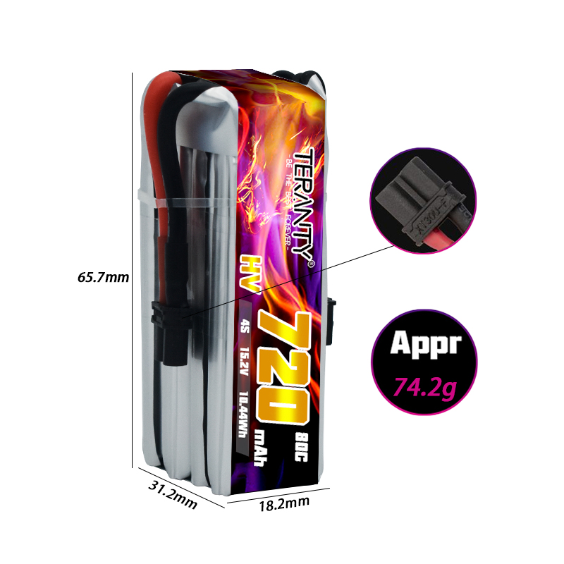 TERANTY 720mAh 4S 15.2V HV Lip - Lipo Battery 4S 评论和价格